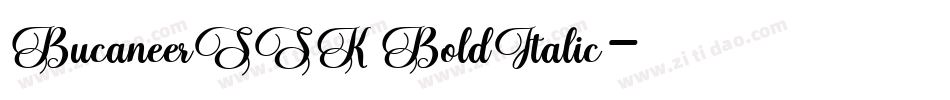 BucaneerSSK BoldItalic字体转换